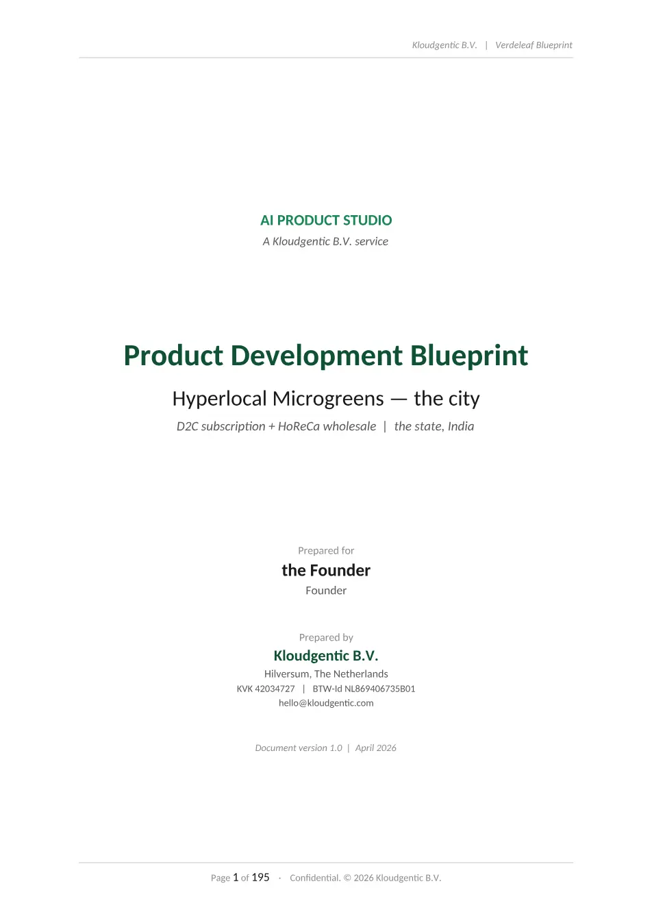 Microgreens D2C Brand — Full Launch Blueprint — first page preview